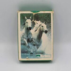 Marlboro Playing Cards White Wild Horses Cigarette Poker 1989 Vintage